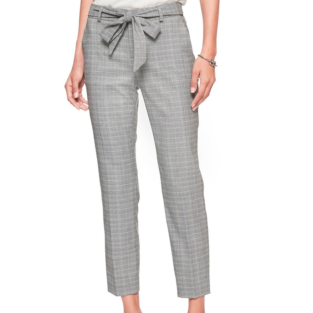 Banana Republic Avery Plaid Ankle Pant size 4 EUC